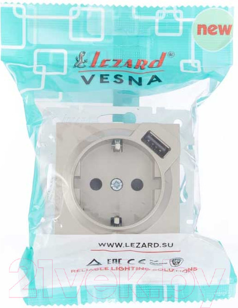 Изображение товара Розетка Lezard Vesna 742-3788-181