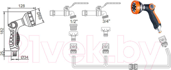 Изображение товара Распылитель для полива Gerhans K55201