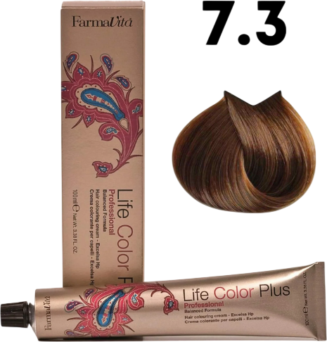 Изображение товара Крем-краска для волос Farmavita Life Color Plus 7.3 (100мл)
