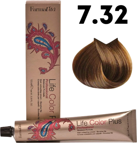 Изображение товара Крем-краска для волос Farmavita Life Color Plus 7.32 (100мл)