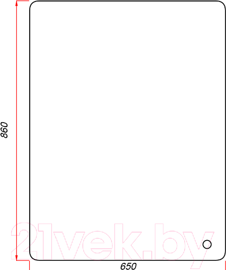 Изображение товара Зеркало ЗОВ 200-8060 / ZP200LED8060