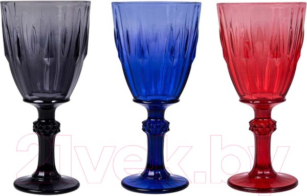 Изображение товара Набор бокалов Herevin Degrade Colored Paited 131602-002 (3шт, серый/синий/красный)