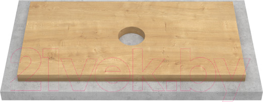 Изображение товара Столешница для тумбы в ванную ЗОВ HPL 38 / CHPL38T795458C1 (туя)