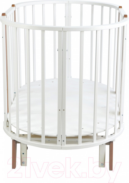 Изображение товара Детская кроватка СКВ 104001-6 / 106001-6 (белый/коричневый)