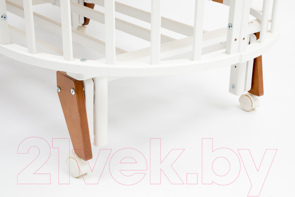 Изображение товара Детская кроватка СКВ 104001-6 / 106001-6 (белый/коричневый)