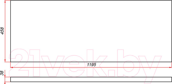 Изображение товара Столешница для тумбы в ванную ЗОВ HPL 38 / CHPL38T1195458 (туя)