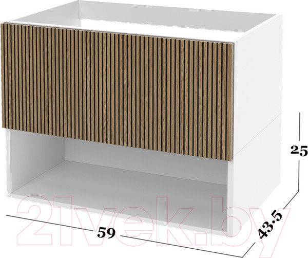 Изображение товара Полка для тумбы в ванную ЗОВ Кито 60 / SKW60 (белый)