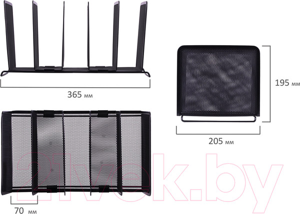 Изображение товара Лоток для бумаг Brauberg Germanium / 231968 (черный)