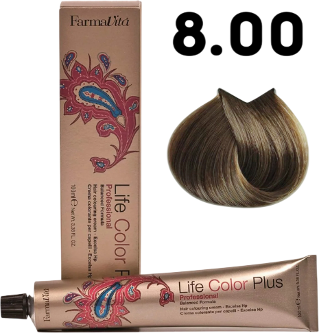 Изображение товара Крем-краска для волос Farmavita Life Color Plus 8.00 (100мл)