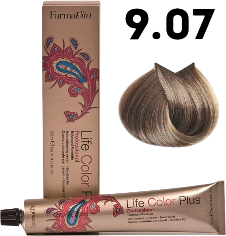 Изображение товара Крем-краска для волос Farmavita Life Color Plus 9.07 (100мл)