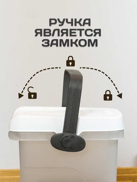 Изображение товара Емкость для хранения корма Stefanplast 98550 (прозрачный/белый)