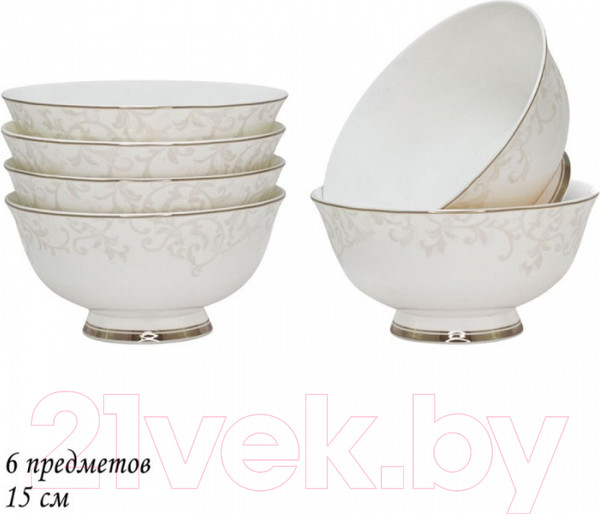 Изображение товара Набор салатников Lenardi Серый шелк 145-133 (6шт)