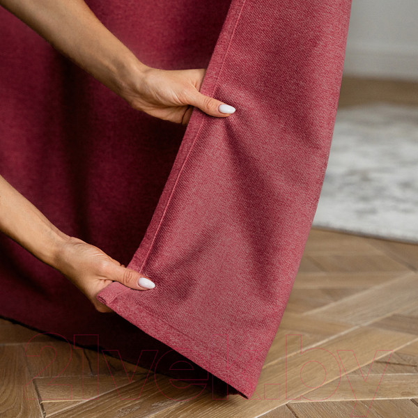 Изображение товара Комплект штор Pasionaria Лаура 400x240 с подхватами (бордовый)