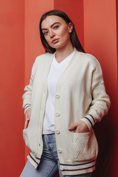 Изображение товара Кардиган Romgil ТЗ708Х (р.170-88-94, молочный)