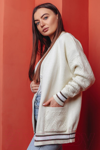 Изображение товара Кардиган Romgil ТЗ708Х (р.170-88-94, молочный)