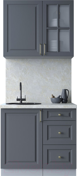 Изображение товара Кухонный гарнитур Интерлиния Мила Шато 0.9А (пепел/пепел/опал светлый)