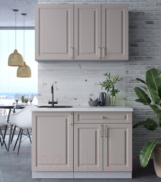 Изображение товара Кухонный гарнитур Интерлиния Мила Шато 1.2А (луна/луна/бискайская сосна)