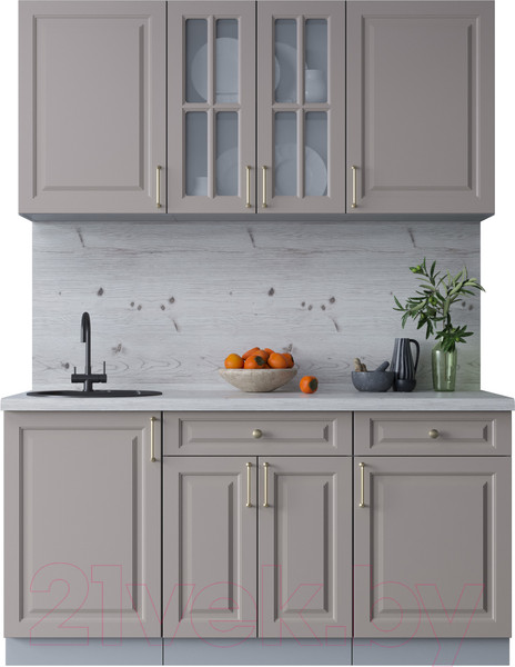 Изображение товара Кухонный гарнитур Интерлиния Мила Шато 1.6А (луна/луна/бискайская сосна)