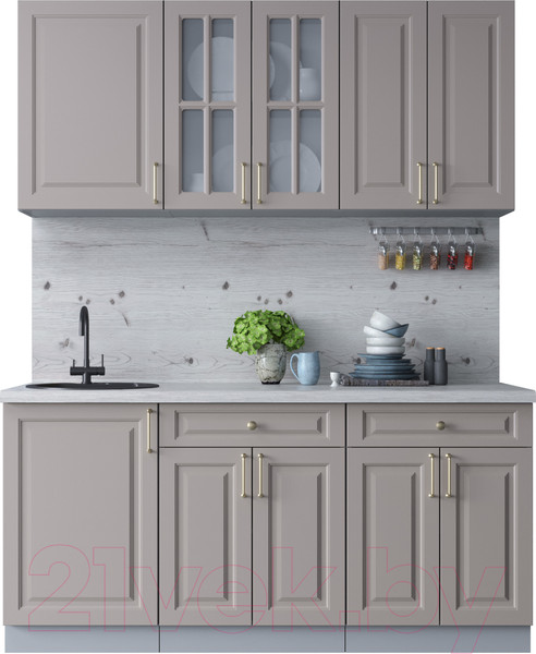 Изображение товара Кухонный гарнитур Интерлиния Мила Шато 1.7А (луна/луна/бискайская сосна)