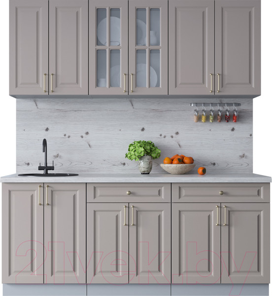 Изображение товара Кухонный гарнитур Интерлиния Мила Шато 1.9А (луна/луна/бискайская сосна)