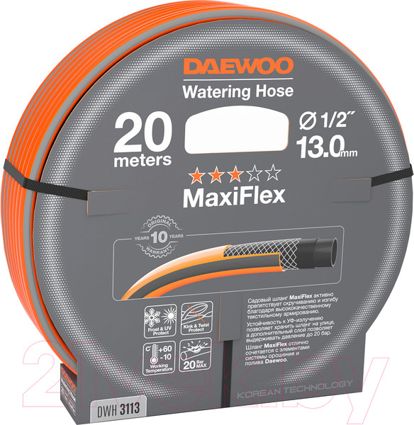 Изображение товара Шланг поливочный Daewoo Power 1/2" / DWH 3113