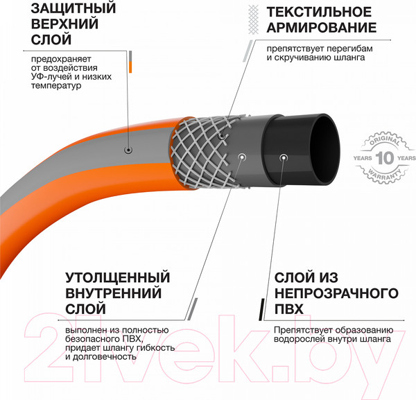 Изображение товара Шланг поливочный Daewoo Power 1/2" / DWH 3117