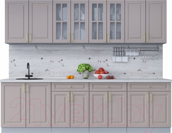 Изображение товара Кухонный гарнитур Интерлиния Мила Шато 2.7А (луна/луна/бискайская сосна)