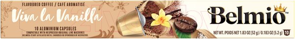 Изображение товара Кофе в капсулах Belmio Viva La Vanilla стандарта Nespresso (10x5.2г)