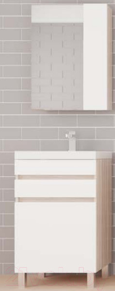 Изображение товара Шкаф с зеркалом для ванной Style Line Берген 50см