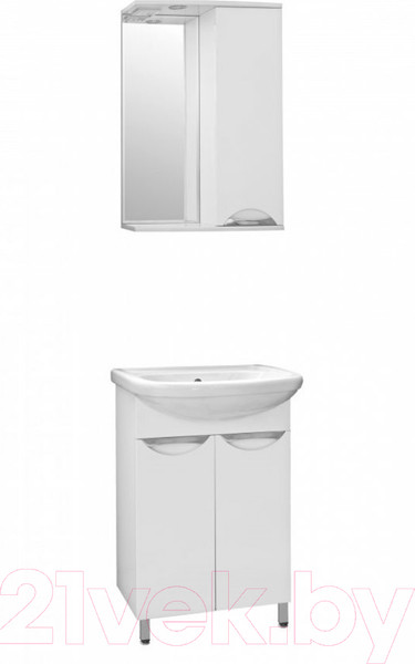 Изображение товара Шкаф с зеркалом для ванной Style Line Жасмин 50см (с подсветкой)