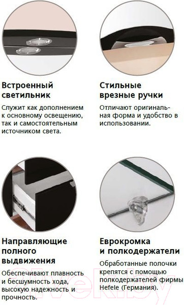 Изображение товара Шкаф с зеркалом для ванной Style Line Жасмин-2 70 (с подсветкой)