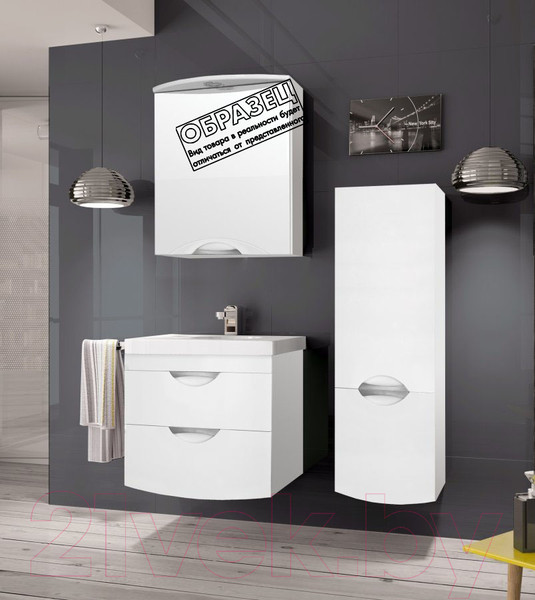 Изображение товара Шкаф с зеркалом для ванной Style Line Жасмин-2 70 (с подсветкой)