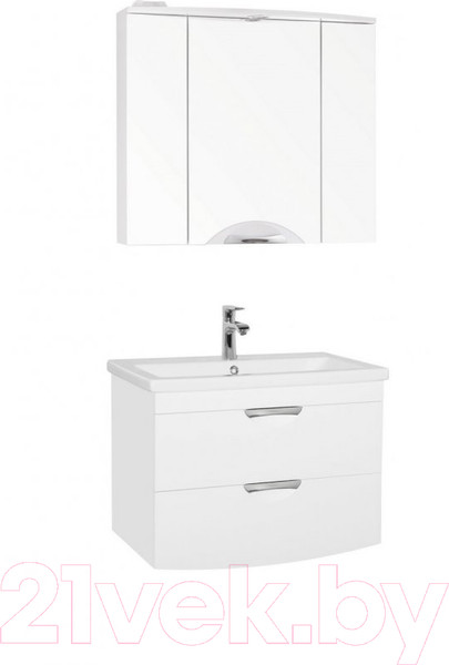 Изображение товара Шкаф с зеркалом для ванной Style Line Жасмин-2 80 (с подсветкой)