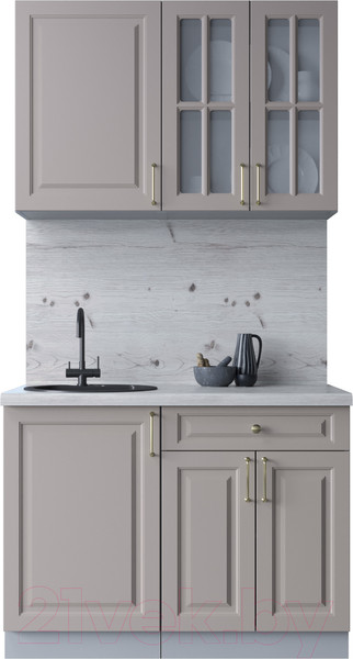 Изображение товара Кухонный гарнитур Интерлиния Мила Шато 1.1А (луна/луна/бискайская сосна)