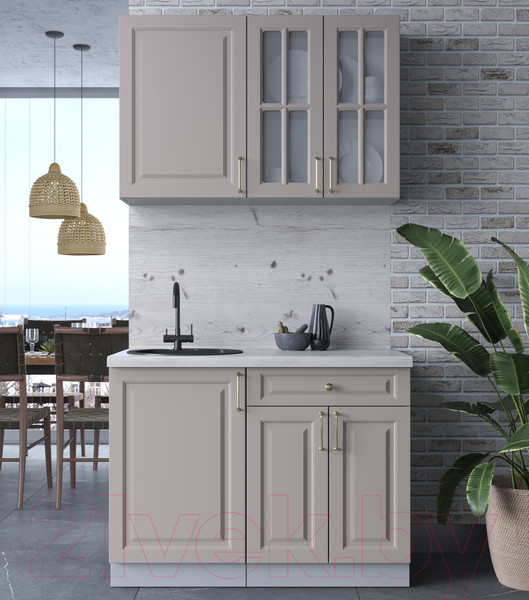 Изображение товара Кухонный гарнитур Интерлиния Мила Шато 1.1А (луна/луна/бискайская сосна)