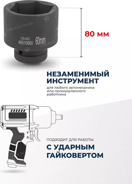 Изображение товара Головка слесарная Forsage F-48510060(6390)