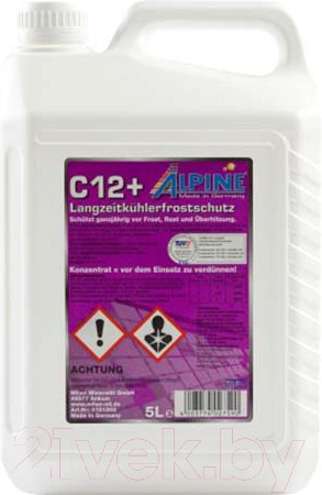 Изображение товара Антифриз ALPINE Langzeit-Kuhlerfrostschutz C12+ / 0101202 (5л, фиолетовый)