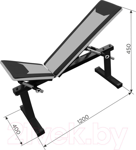 Изображение товара Скамья многофункциональная Формула здоровья Дельта-01 (черный/серебристый)