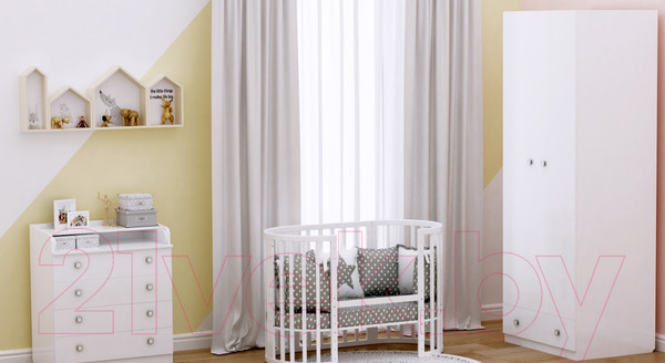 Изображение товара Детская кровать-трансформер Polini Kids Simple 911 (белый)