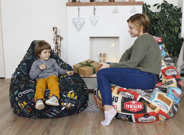 Изображение товара Бескаркасное кресло Flagman Груша Макси XXL Г2.4-28 (айскрим)