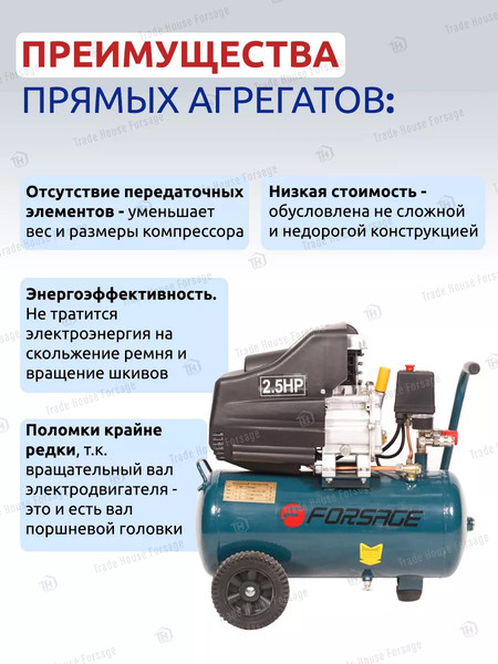 Изображение товара Воздушный компрессор Forsage F-BM20/24(8200)