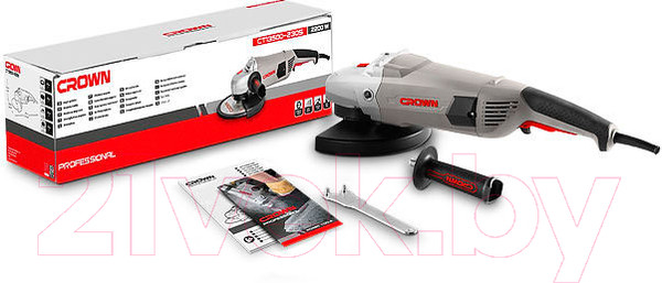 Изображение товара Угловая шлифовальная машина CROWN CT13500-230S