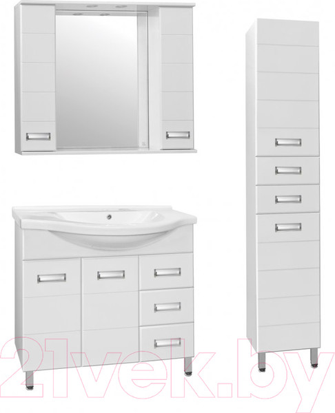 Изображение товара Шкаф с зеркалом для ванной Style Line Ирис 100 (с подсветкой)