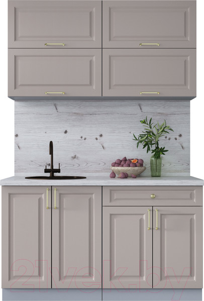 Изображение товара Кухонный гарнитур Интерлиния Мила Шато 1.4Б (луна/луна/бискайская сосна)