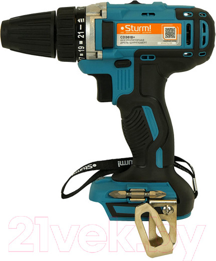 Изображение товара Аккумуляторная дрель-шуруповерт Sturm! CD3618+
