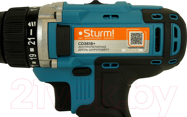 Изображение товара Аккумуляторная дрель-шуруповерт Sturm! CD3618+
