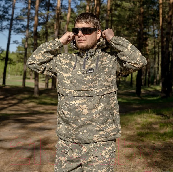 Изображение товара Костюм для охоты и рыбалки Helios Стоп-клещ (р-р 40-42/170, серый пиксель)