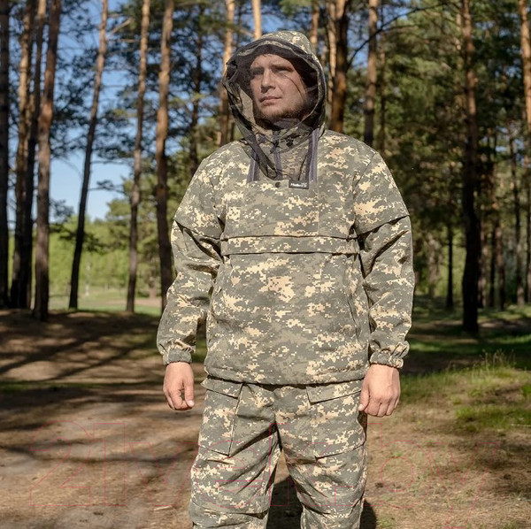 Изображение товара Костюм для охоты и рыбалки Helios Стоп-клещ (р-р 40-42/170, серый пиксель)