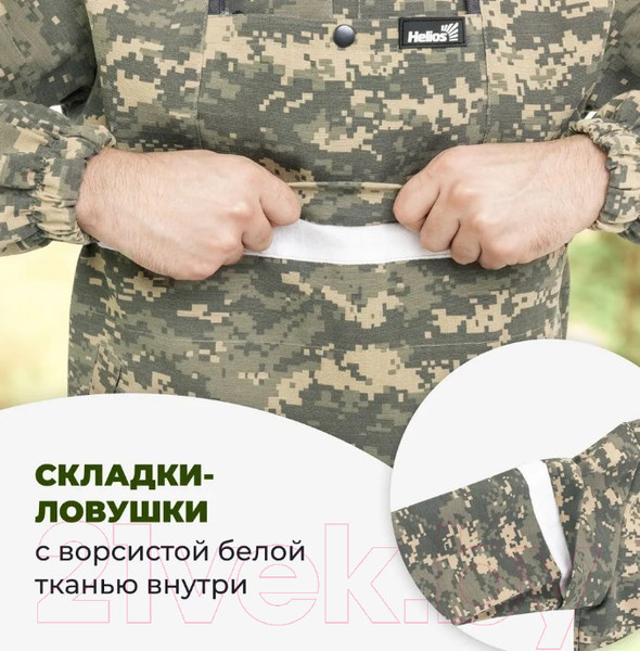 Изображение товара Костюм для охоты и рыбалки Helios Стоп-клещ (р-р 40-42/170, серый пиксель)