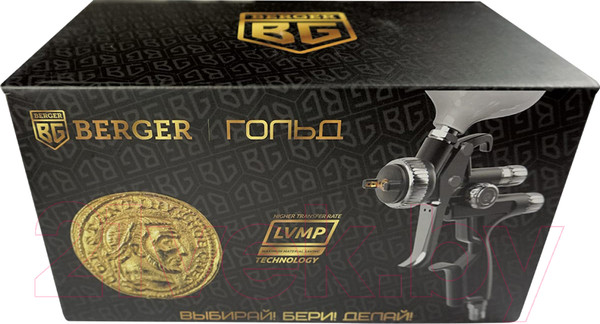 Изображение товара Пневматический краскопульт BERGER Гольд LVMP 1.3мм / BG1390